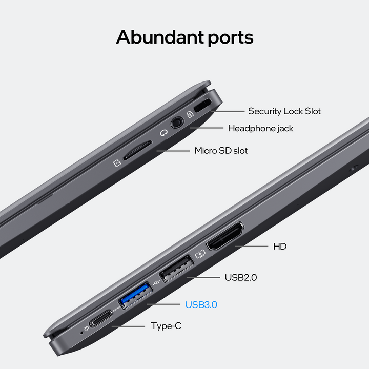 uowamou laptop with abundant ports