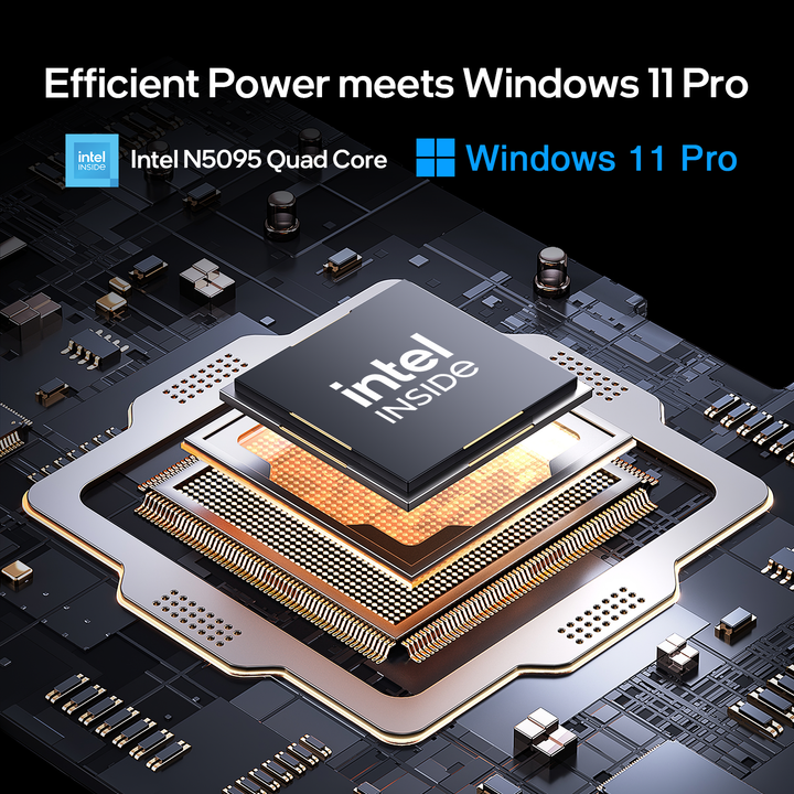 uowamou laptop with intel n5095 quad-core processor and windows 11 pro