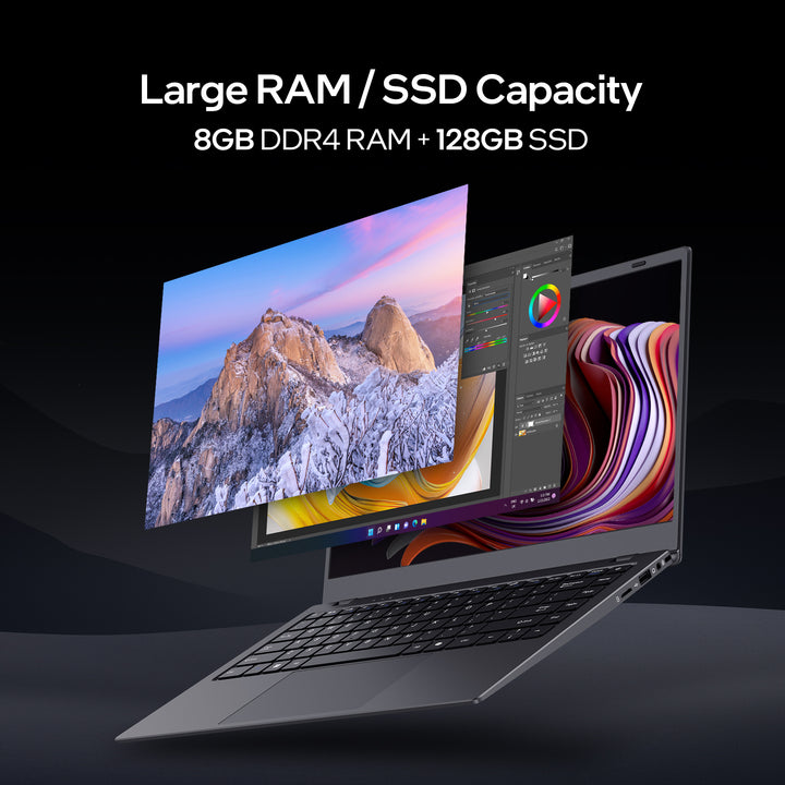 uowamou with 8gb ddr4 ram and 128gb ssd storage capacity