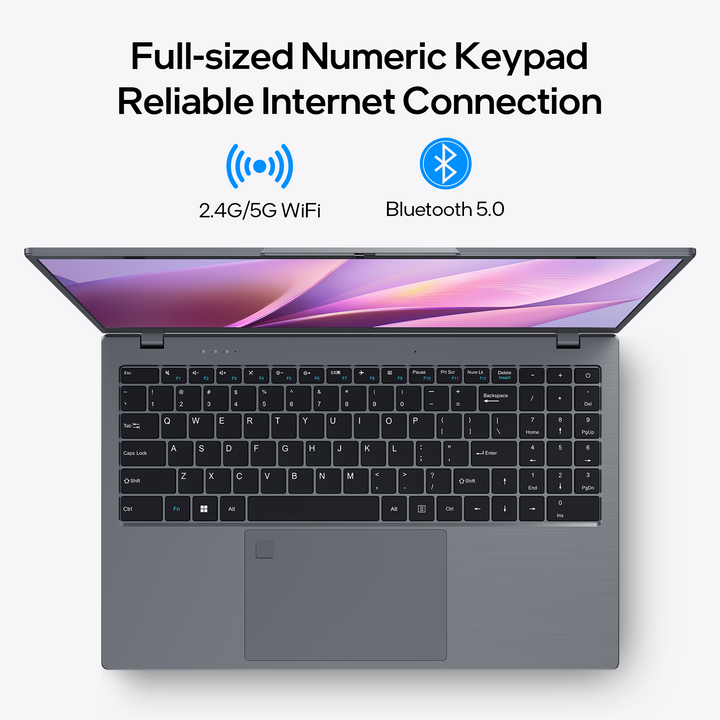 uowamou with a full-sized numeric keypad and reliable wireless connectivity including dual-band 2.4g/5g wifi and bluetooth 5.0
